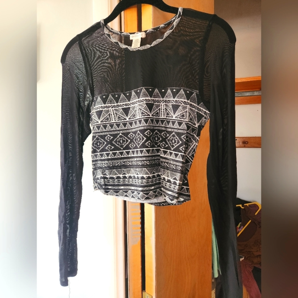 Crop Top Mesh Bozzollo shirt - Size S